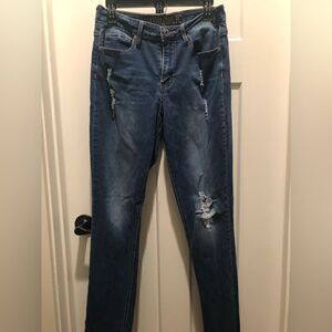 HYDRAULIC “WES” High Rise Slim Straight Denim Distressed Jeans Size 11 GUC